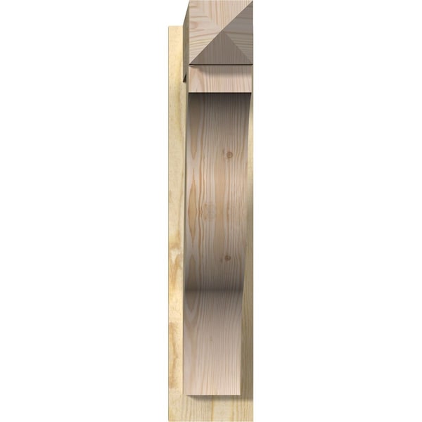 Funston Rough Sawn Arts And Crafts Outlooker, Douglas Fir, 6W X 24D X 28H